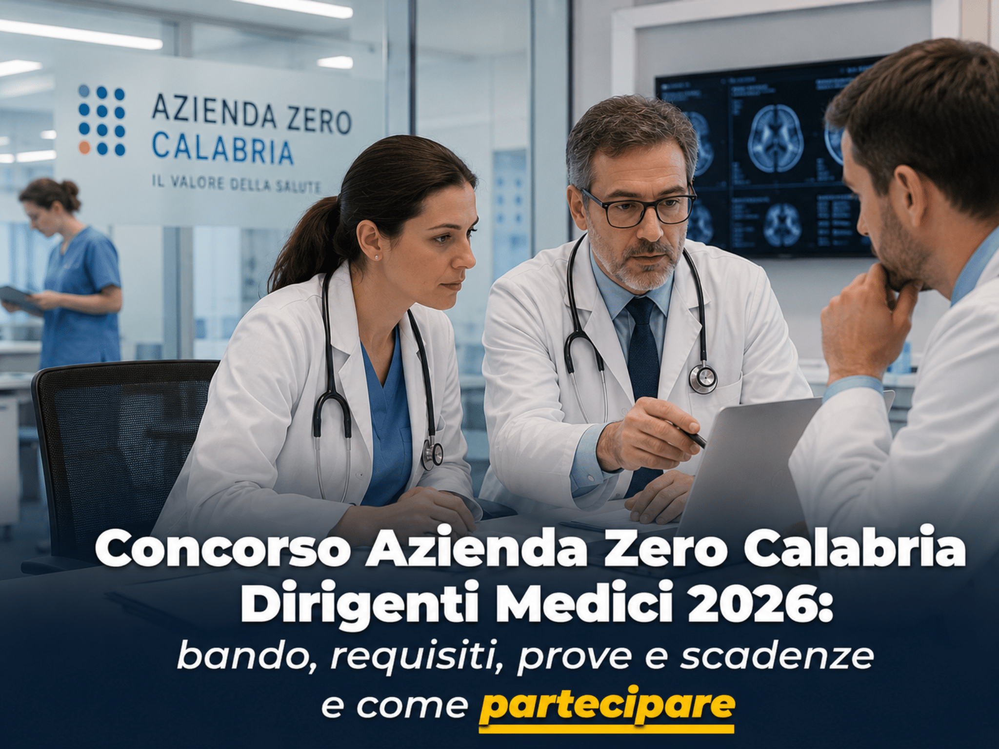 Concorso Azienda Zero Calabria Dirigenti Medici 2026: 166 posti a tempo indeterminato