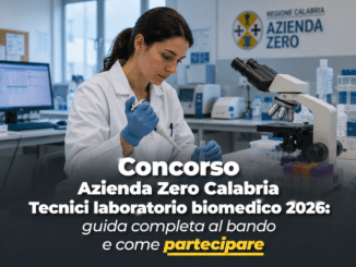 Concorso Azienda Zero Calabria Tecnici laboratorio biomedico 2026 31 posti a tempo indeterminato
