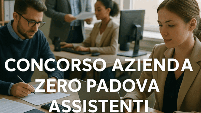Concorso Azienda Zero Padova Assistenti Amministrativi 2025: 54 posti