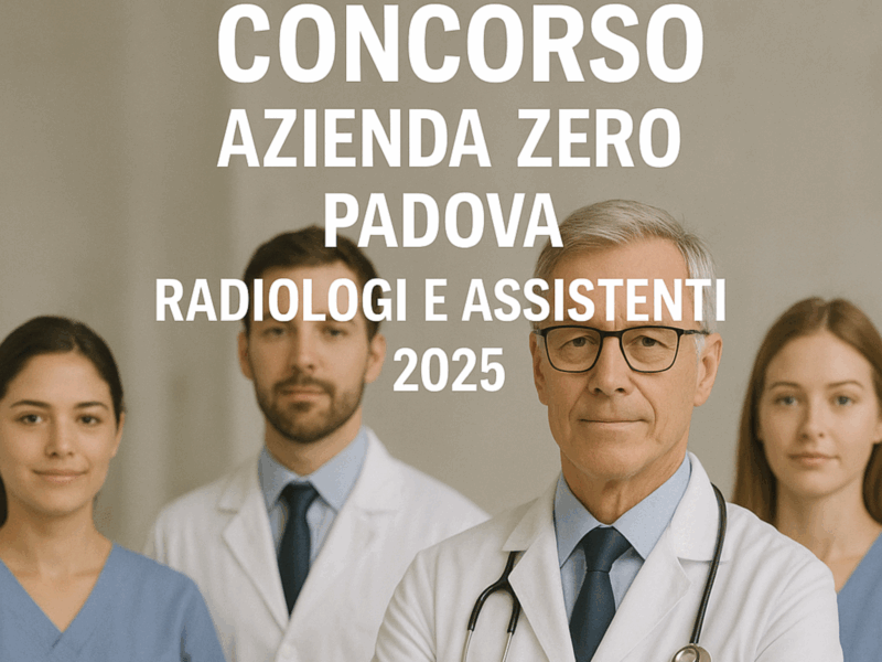 Concorso Azienda Zero Padova Radiologi e Assistenti 2025 - 104 posti a tempo indeterminato