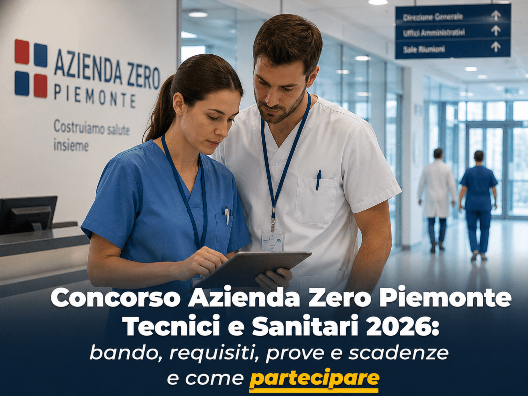 Concorso Azienda Zero Piemonte Tecnici e Sanitari 2026: 544 posti a tempo indeterminato