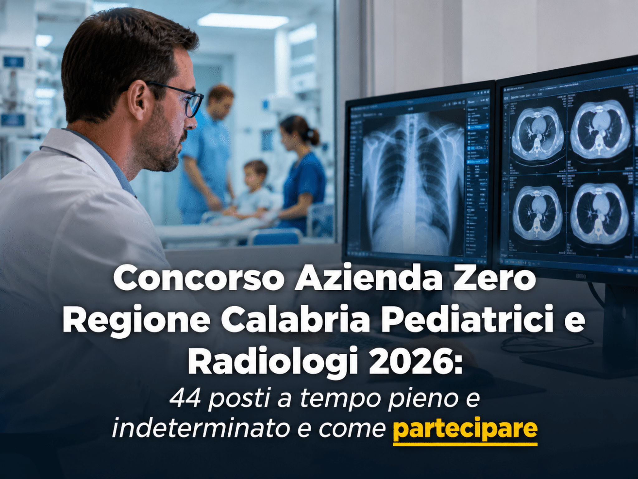 Concorso Azienda Zero Regione Calabria Pediatrici e Radiologi 2026: 44 posti a tempo pieno e indeterminato