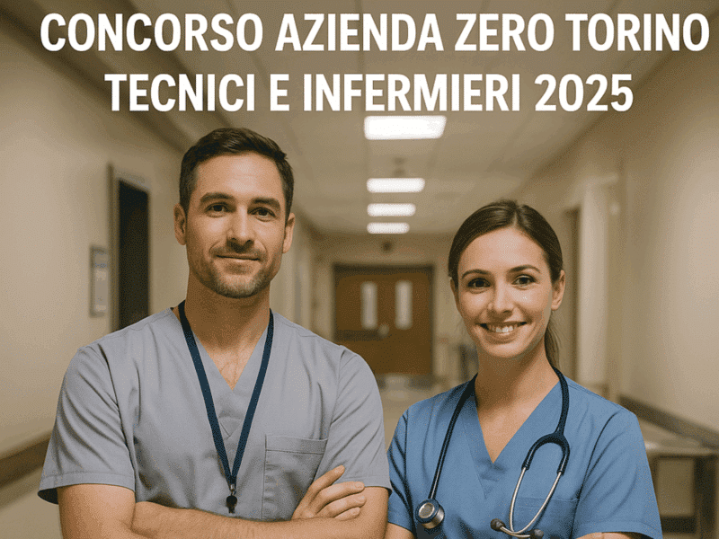 Concorso Azienda Zero Torino Tecnici e Infermieri 2025 - 49 posti per laureati