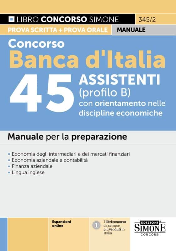 Manuale Concorso Banca d’Italia 2025/2026 – Assistenti