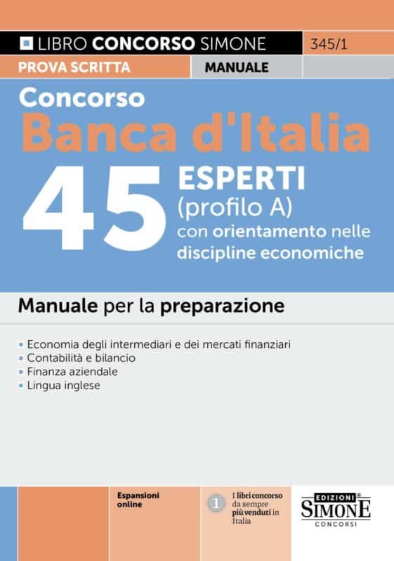 Manuale Concorso Banca d’Italia 2025/2026 – 45 Esperti