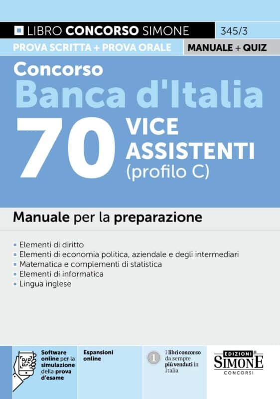 Manuale Concorso Banca d’Italia 2025/2026 – Vice Assistenti