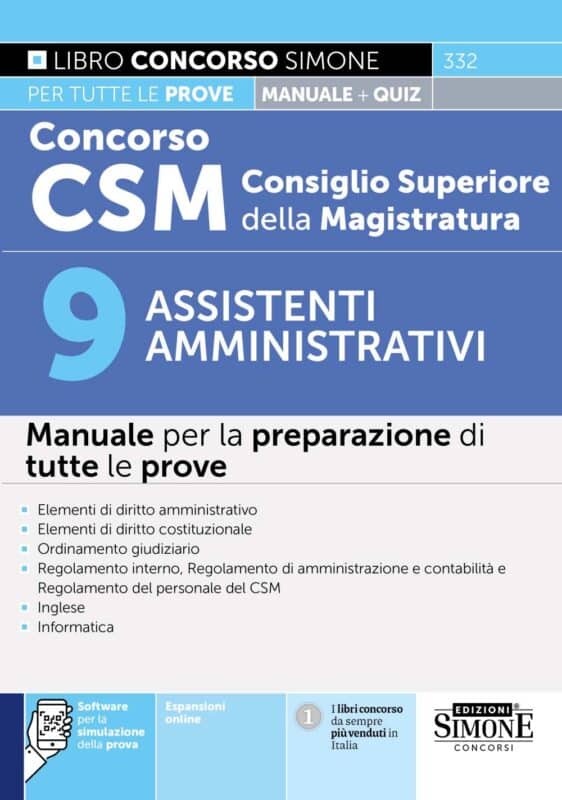 Manuale Concorso Consiglio Superiore della Magistratura Assistenti Amministrativi