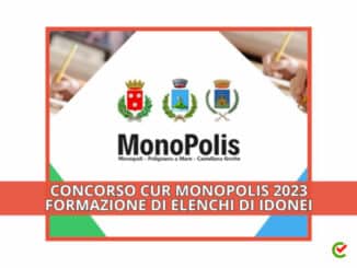 Concorso CUR Monopolis 2023 - 20 posti per la formazione di elenchi di idonei