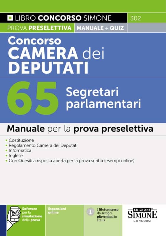 Manuale Concorso Segretari Parlamentari – Camera dei deputati 65 Posti