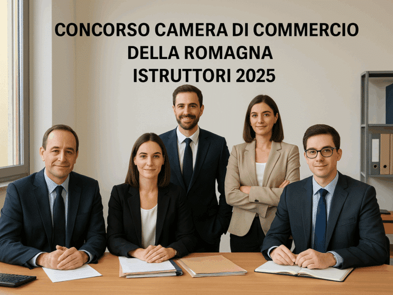 Concorso Camera di Commercio della Romagna istruttori 2025