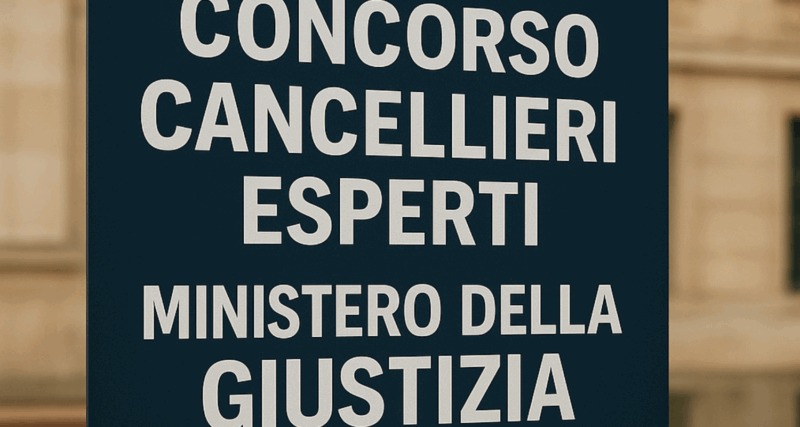 Concorso Cancellieri Esperti Ministero della Giustizia 2025 chiesta l'autorizzazione per un bando da 2600-2700 posti