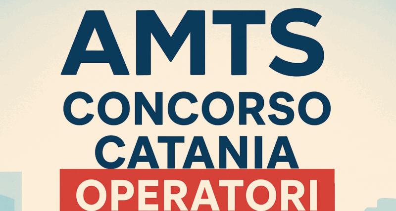 Concorso Catania AMTS Operatori d'ufficio 2025 Selezione per categorie protette (1500 x 800 px)