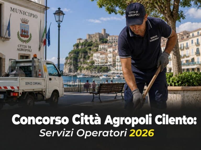 Concorso Città Agropoli Cilento Servizi Operatori 2026 posti con licenza media