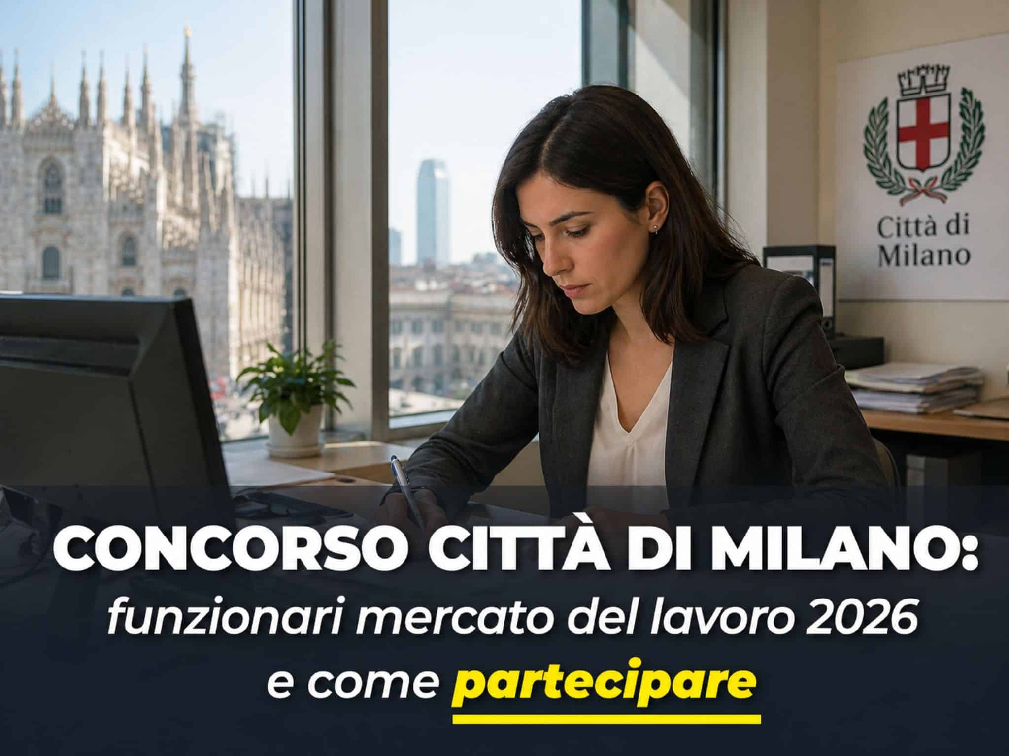 Concorso Città di Milano Funzionari Mercato del lavoro 2026: 8 posti a tempo indeterminato