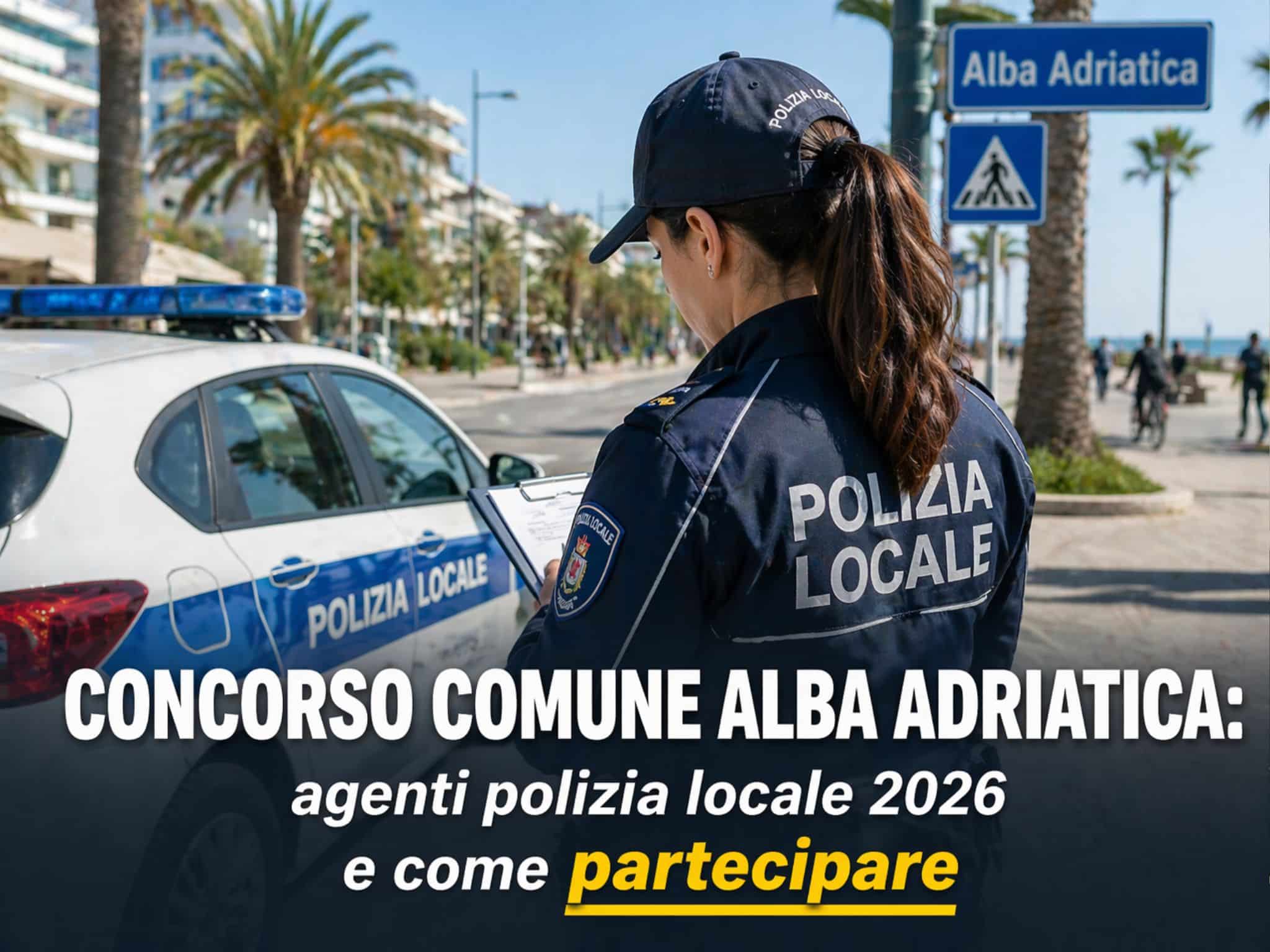 Concorso Comune Alba Adriatica Agenti Polizia Locale 2026: 6 posti a tempo indeterminato