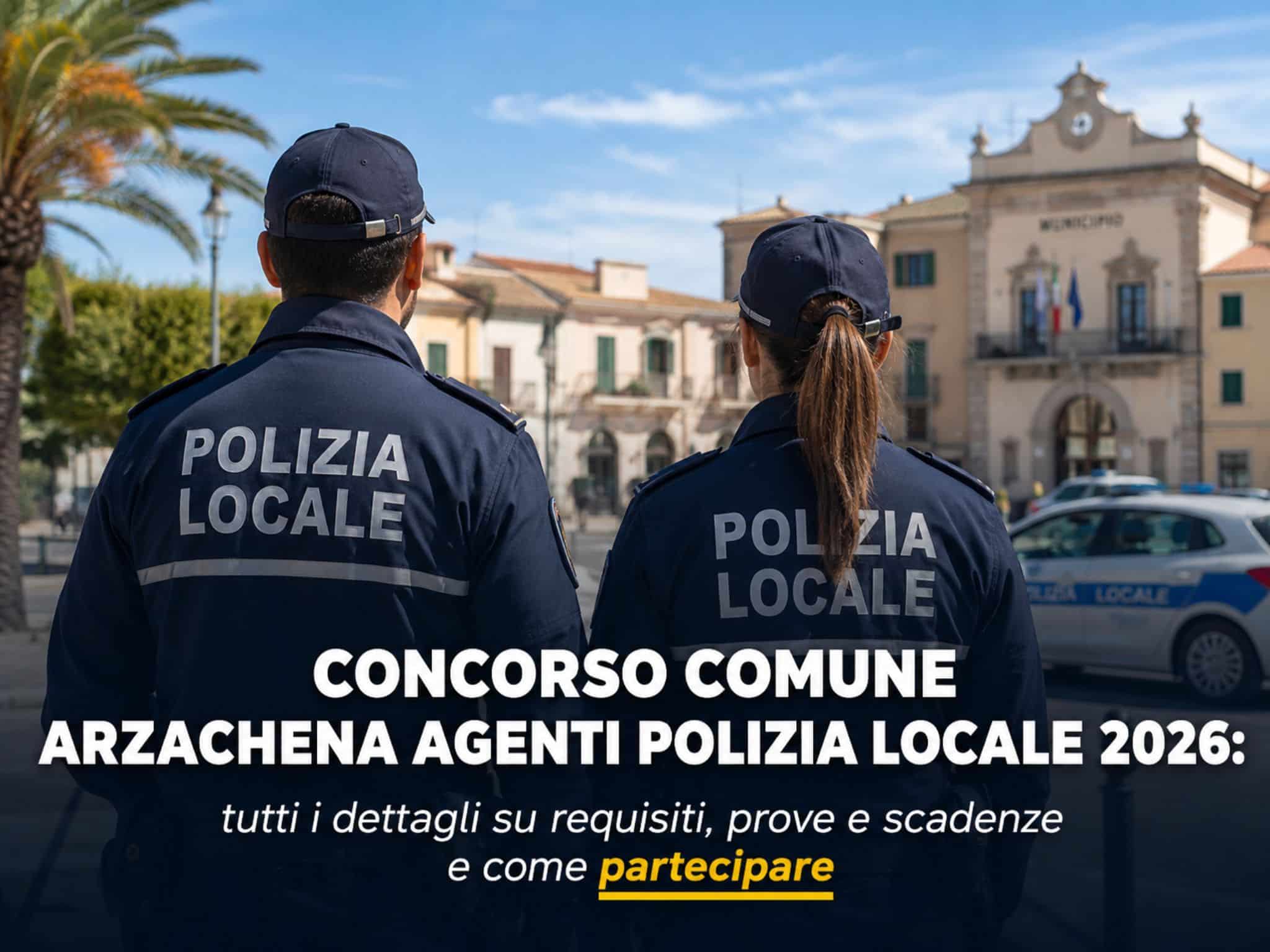 Concorso Comune Arzachena Agenti Polizia Locale 2026: 12 posti per diplomati