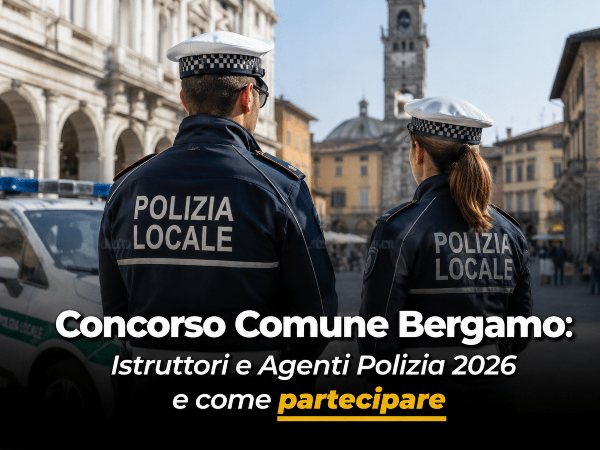Concorso Comune Bergamo Istruttori e Agenti Polizia 2026: 8 posti a tempo indeterminato