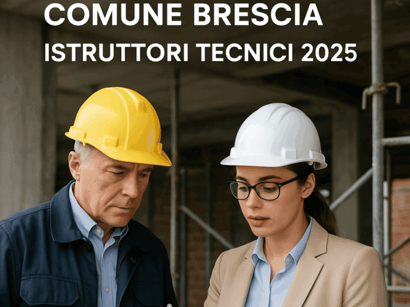Concorso Comune Brescia Istruttori Tecnici 2025 - 10 posti per diplomati