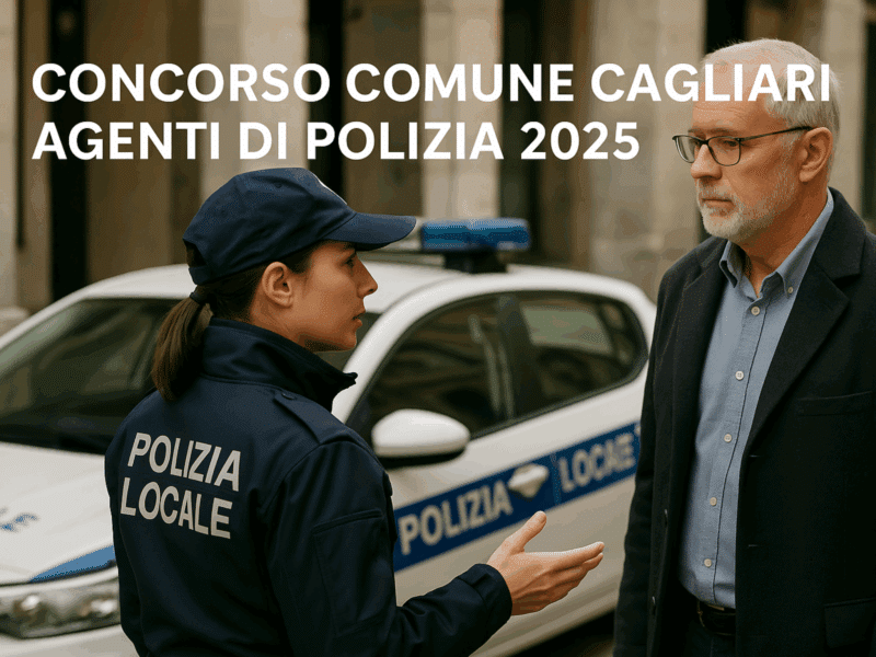 Concorso Comune Cagliari Agenti di Polizia 2025: 47 posti