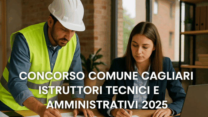 Concorso Comune Cagliari Istruttori Tecnici e Amministrativi 2025 - 112 posti per diplomati