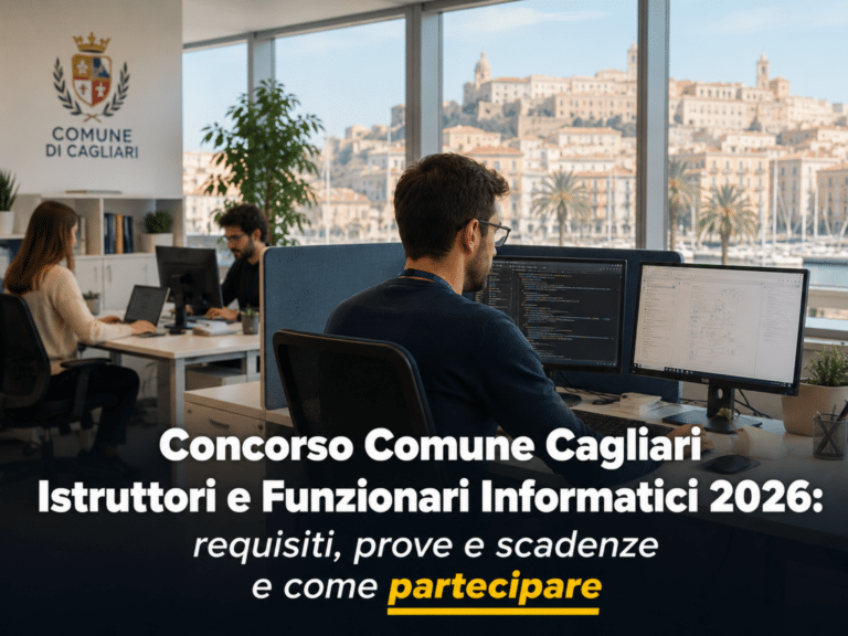 Concorso Comune Cagliari Istruttori e Funzionari Informatici 2026 7 posti a tempo indeterminato