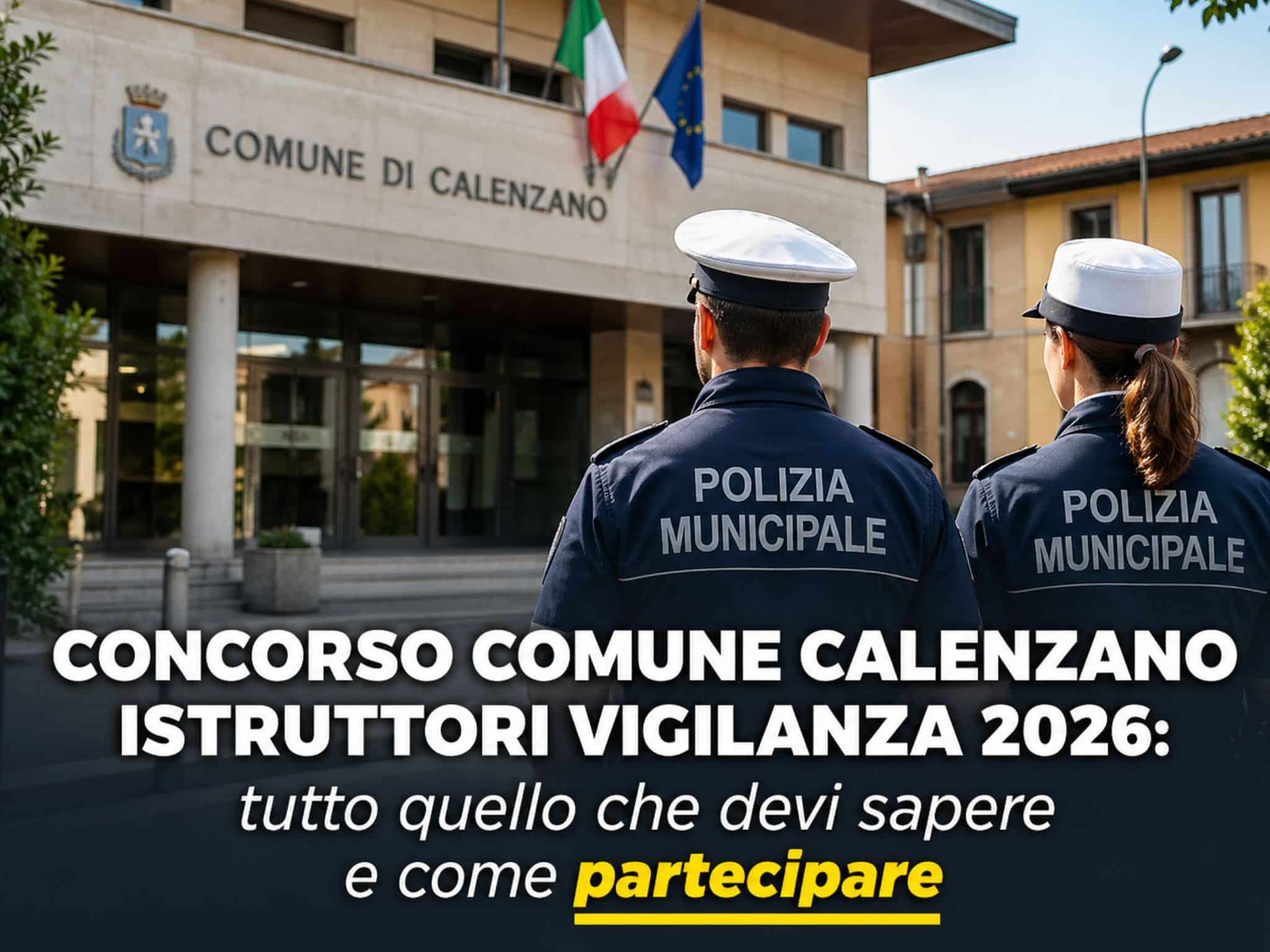 Concorso Comune Calenzano Istruttori Vigilanza 2026: 14 posti a tempo indeterminato