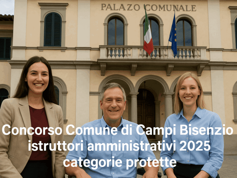 Concorso Comune Campi Bisenzio istruttori amministrativi 2025