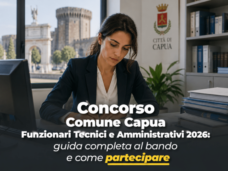 Concorso Comune Capua Funzionari Tecnici e Amministrativi 2026 3 posti a tempo indeterminato