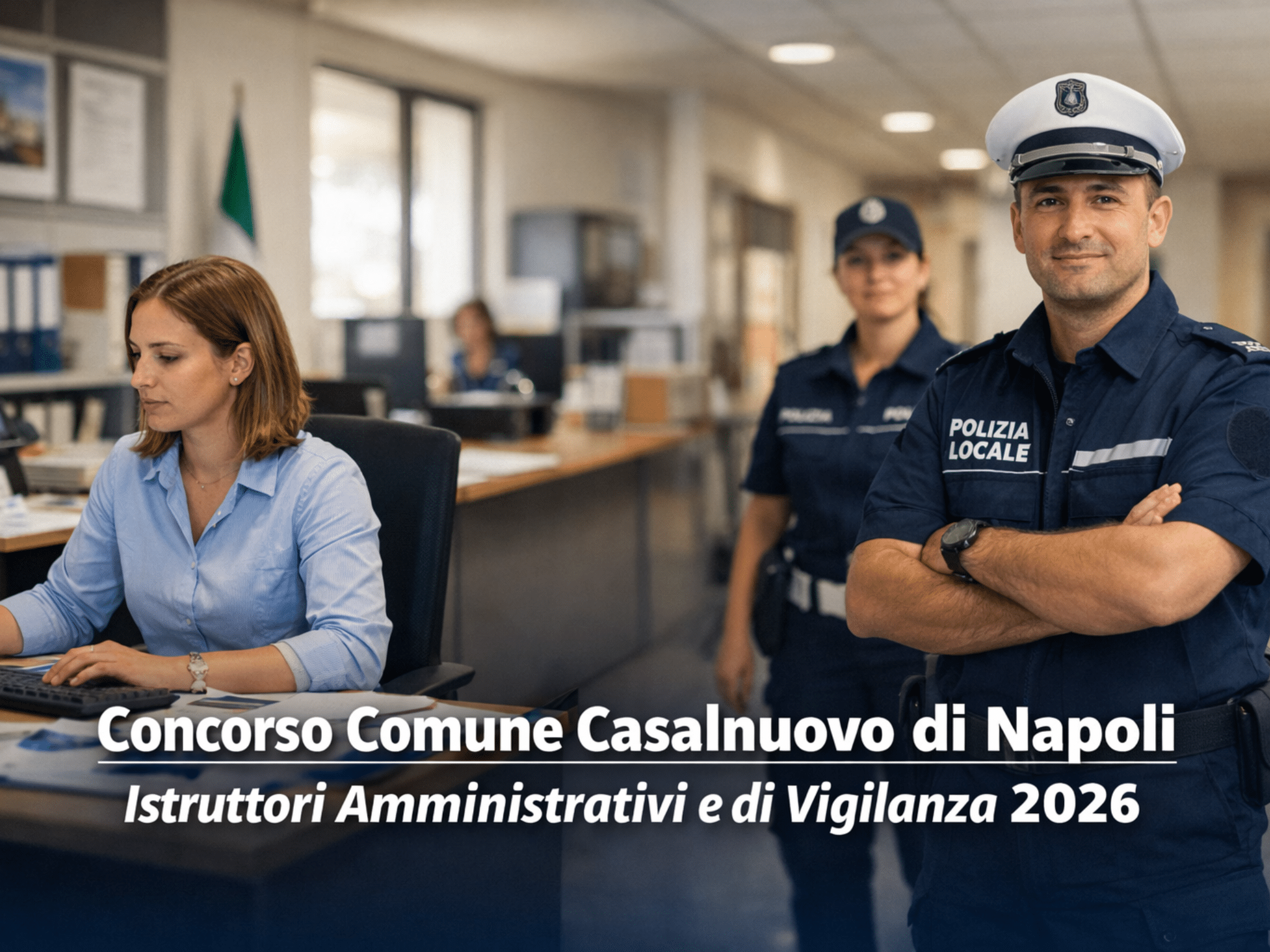 Concorso Comune Casalnuovo di Napoli Istruttori Amministrativi e di Vigilanza 2026 - 7 posti a tempo indeterminato