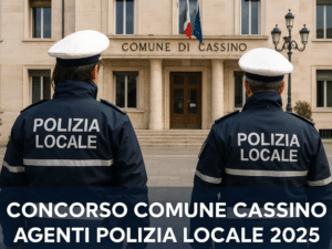 Concorso Comune Cassino Agenti Polizia Locale 2025 13 posti a tempo indeterminato