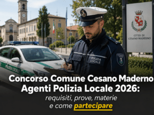 Concorso Comune Cesano Maderno Agenti Polizia Locale 2026 4 posti per diplomati