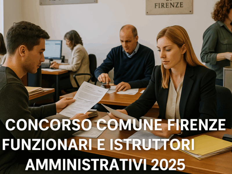 Concorso Comune Firenze Funzionari e Istruttori Amministrativi 2025