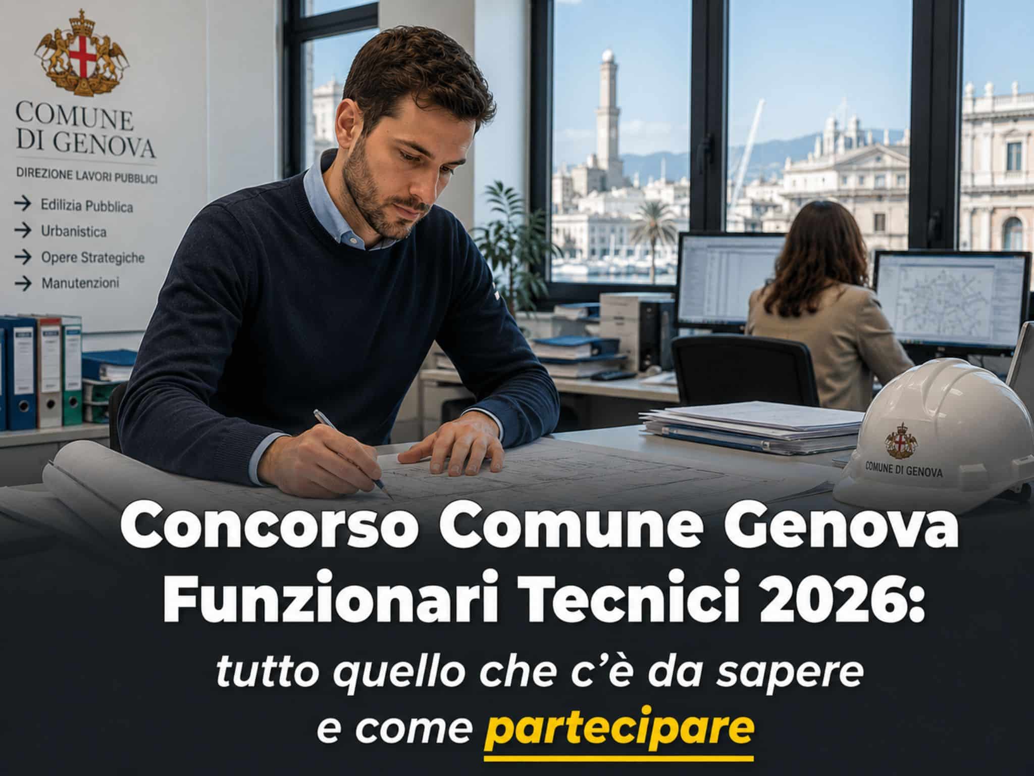 Concorso Comune Genova Funzionari Tecnici 2026: 6 posti a tempo indeterminato