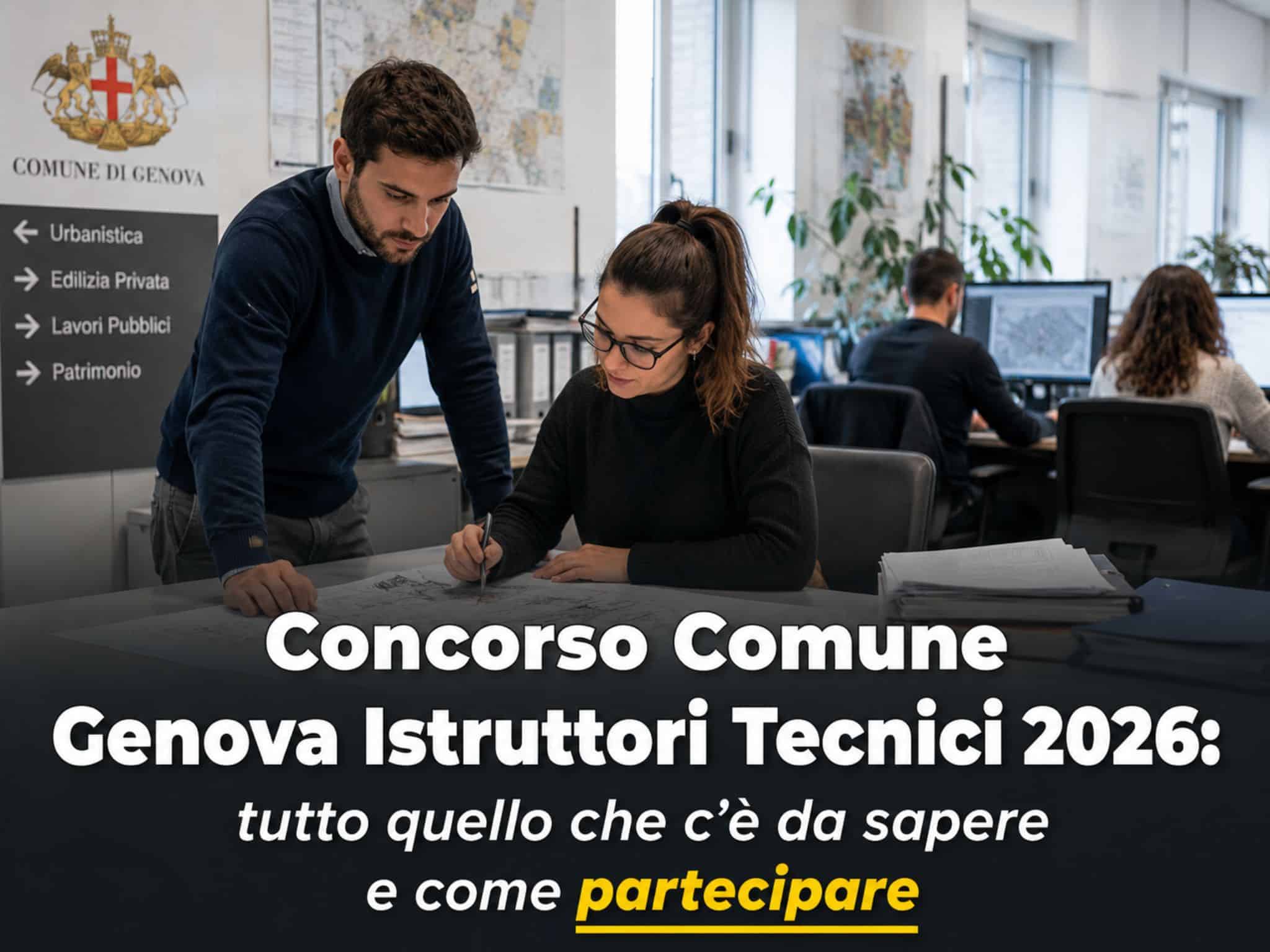 Concorso Comune Genova Istruttori Tecnici 2026: 7 posti a tempo indeterminato