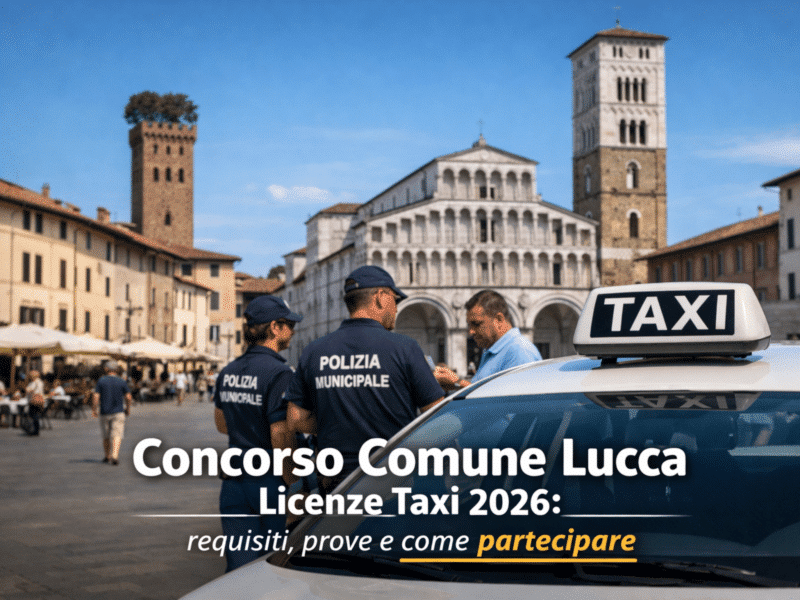 Concorso Comune Lucca Licenze Taxi 2026 Assegnazione di 10 licenze