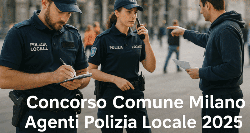 Concorso Comune Milano Agenti Polizia Locale 2025 - 15 posti per diplomati