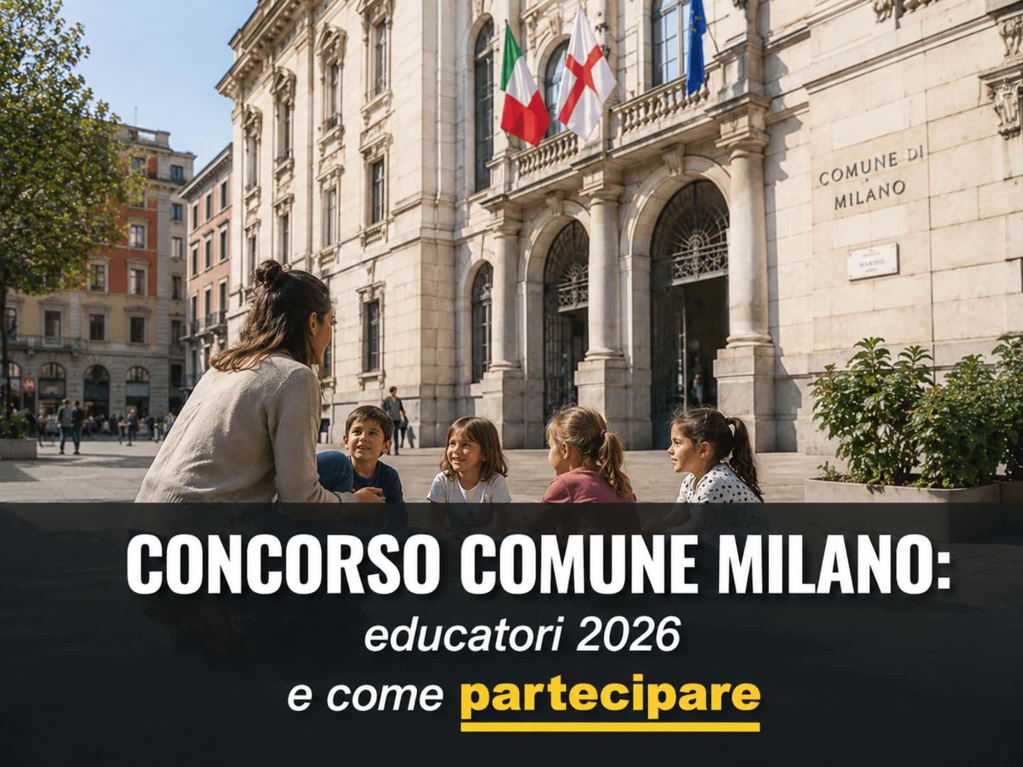 Concorso Comune Milano Educatori 2026: 15 posti a tempo indeterminato