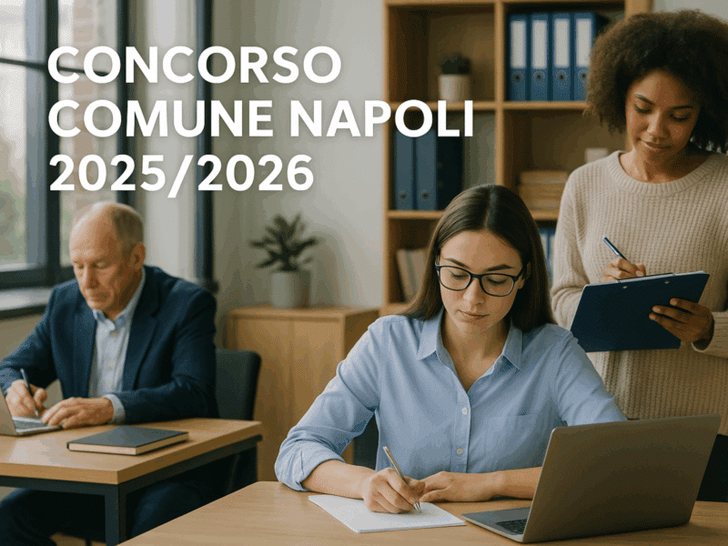 Concorso Comune Napoli 20252026 in arrivo bando da 139 posti