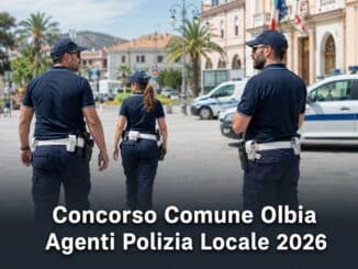 Concorso Comune Olbia Agenti Polizia Locale 2026 15 posti per diplomati