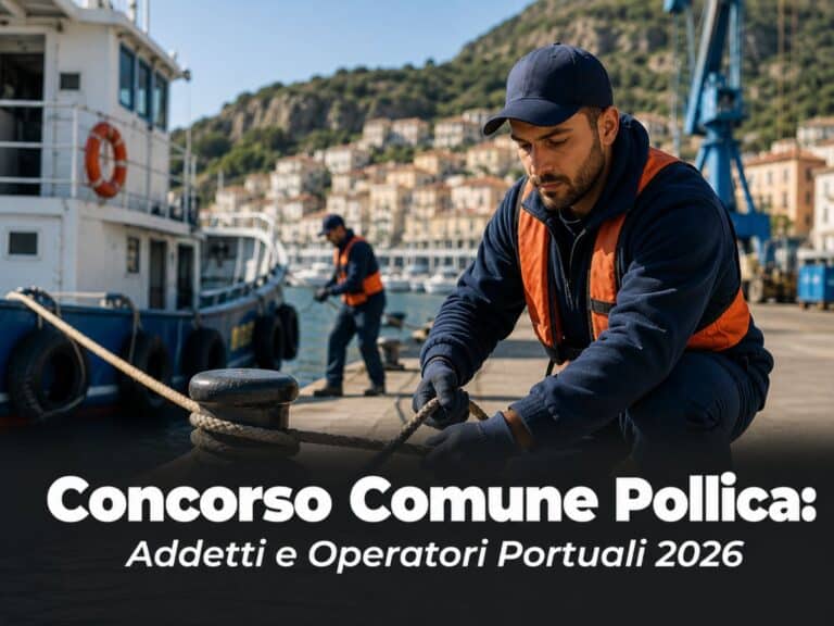 Concorso Comune Pollica Addetti e Operatori Portuali 2026 11 posti con licenza media