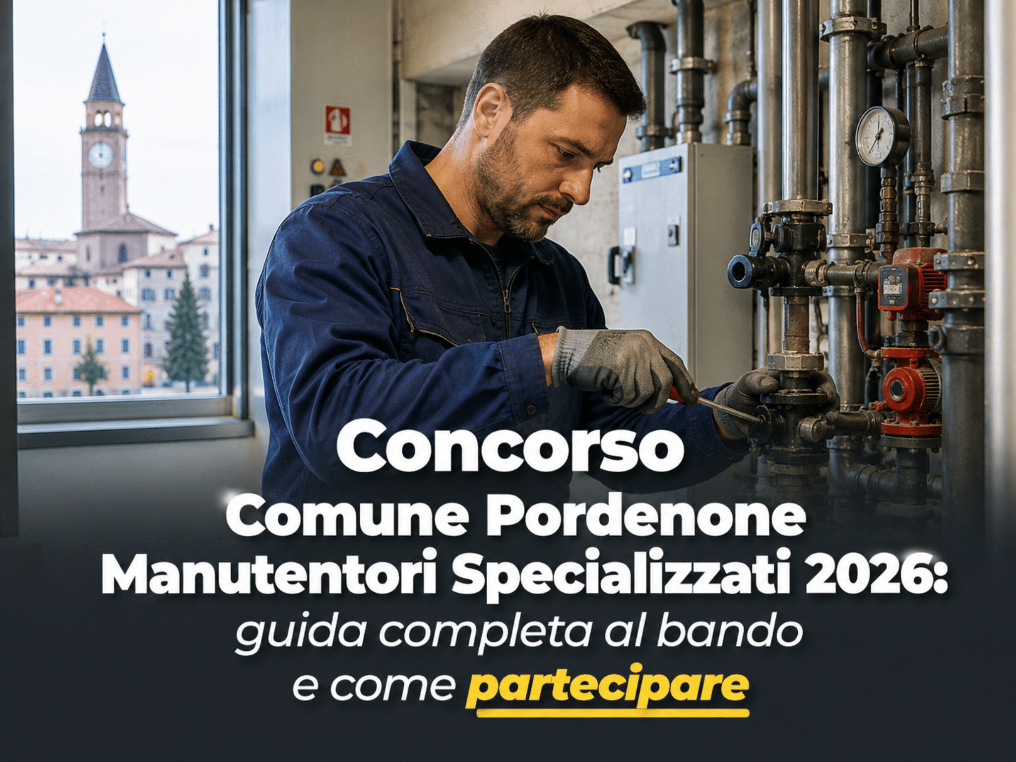 Concorso Comune Pordenone Manutentori Specializzati 2026: 4 posti a tempo indeterminato