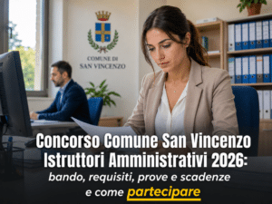 Concorso Comune San Vincenzo Istruttori Amministrativi 2026 3 posti a tempo indeterminato