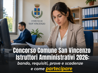 Concorso Comune San Vincenzo Istruttori Amministrativi 2026 3 posti a tempo indeterminato