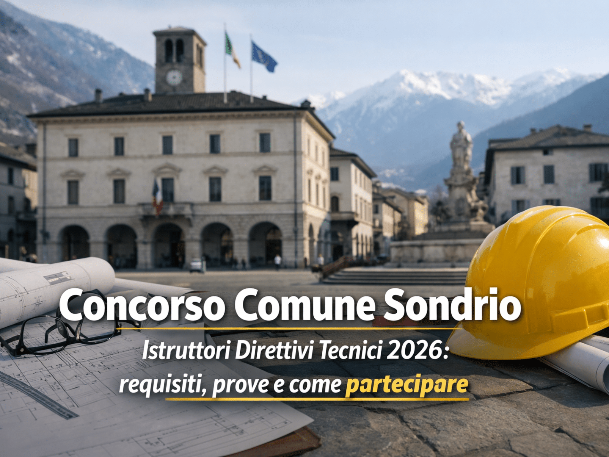 Concorso Comune Sondrio Istruttori Direttivi Tecnici 2026: 3 posti a tempo indeterminato