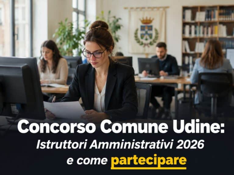 Concorso Comune Udine Istruttori Amministrativi 2026 4 posti a tempo indeterminato
