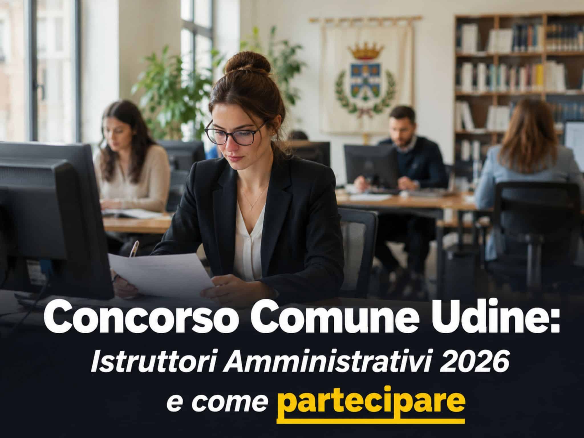 Concorso Comune Udine Istruttori Amministrativi 2026: 4 posti a tempo indeterminato