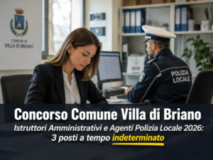 Concorso Comune Villa di Briano Istruttori Amministrativi Agenti Polizia Locale