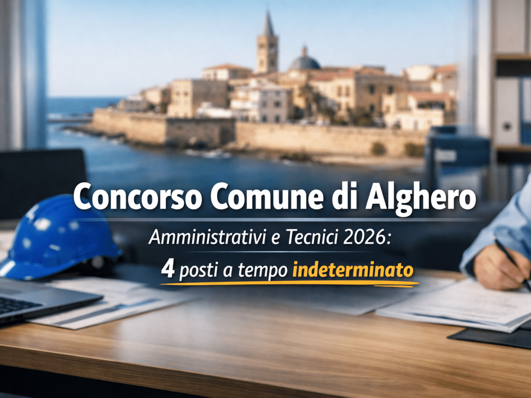 Concorso Comune di Alghero Amministrativi e Tecnici 2026: 4 posti a tempo indeterminato