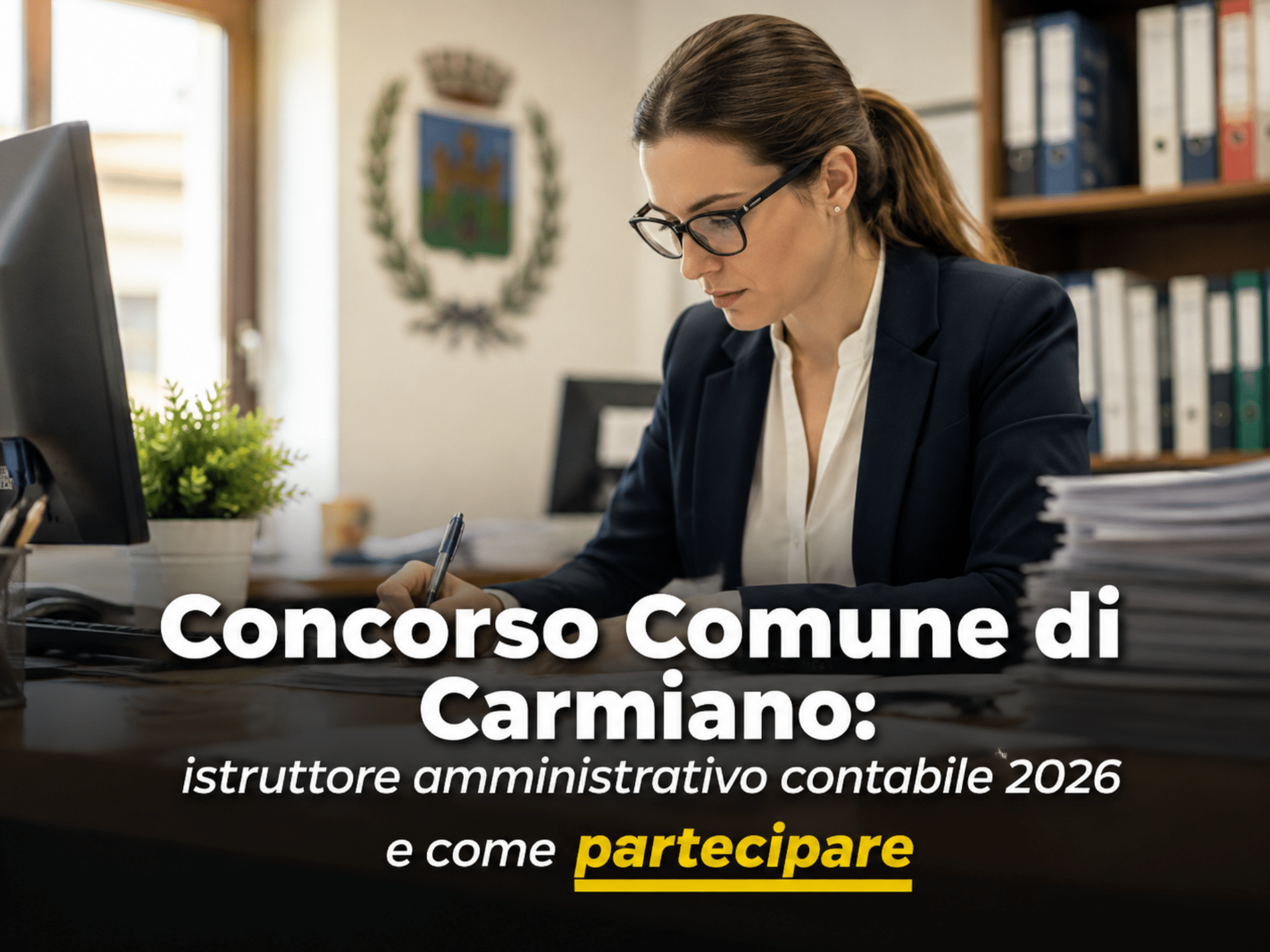 Concorso Comune di Carmiano Istruttore amministrativo contabile 2026: 5 posti a tempo indeterminato