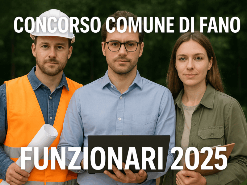 Concorso Comune di Fano Funzionari 2025